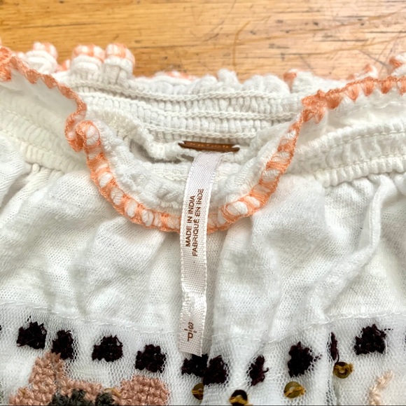 Free People Cross Stitched Floral Crop Top - Picture 6 of 8